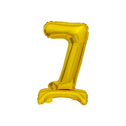 بالون ستاند رقم 7 ذهبي مقاس 18 إنش