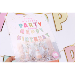 Macaron Birthday banner