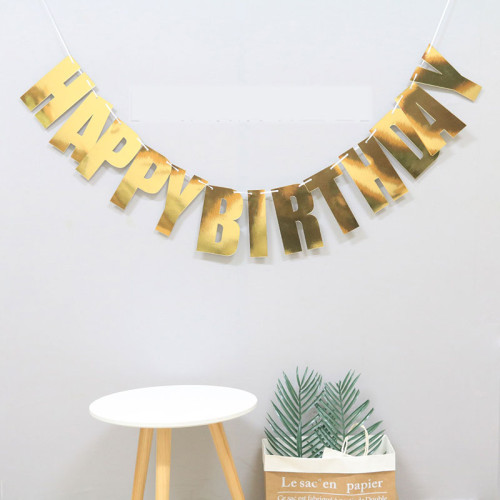 Shining Birthday banner Gold Shining Birthday banner Gold