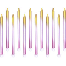Rose Gold Ombré Long Candles Height: 11.5cm 12 Pcs Rose Gold Ombré Long Candles Height: 11.5cm 12 Pcs