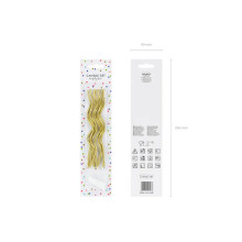 Birthday candles curl, gold, 14 cm , 8 pcs