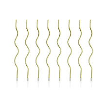 Birthday candles curl, gold, 14 cm , 8 pcs