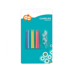 Candles "Colorful flames" , 6 pcs