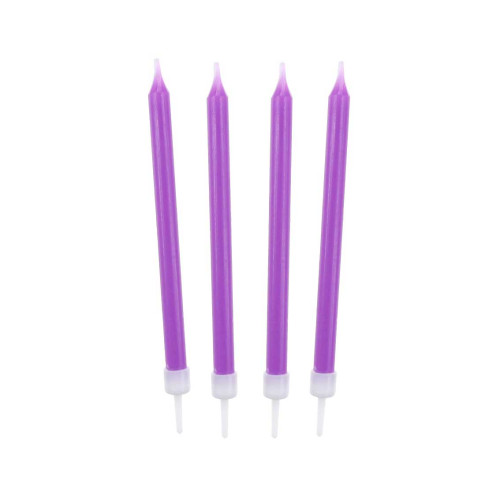 Birthday candles 10/10, lavender colour, 8.6 cm