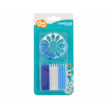 Birthday candles 24/12, Blue collection