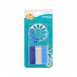 Birthday candles 24/12, Blue collection