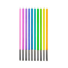 Birthday candles Pastels,size 14.5 cm, 10 pcs