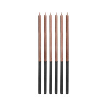 Birthday candles Platinum,rose gold, size 14.5 cm, 6 pcs
