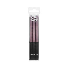 Birthday candles Platinum,lilac, size 14.5 cm, 6 pcs Birthday candles Platinum,lilac, size 14.5 cm, 6 pcs