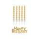 Birthday candles B&C Happy Birthday, gold, 16 pcs Birthday candles B&C Happy Birthday, gold, 16 pcs