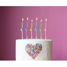Swirl macaron candles, 12x0.25 cm, 6 pcs