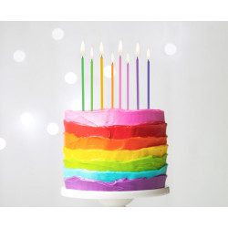 Candles, pastel mix, 11.5x0.31 cm, 8 pcs