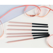 Birthday candles Platinum,rose gold, size 14.5 cm, 6 pcs
