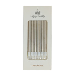 Spiral Candle - Champagne 6 count