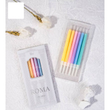 شموع روما لؤلؤية ملونة 6 شمعة