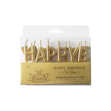 Happy Birthday Pick Candle- Metallic Gold Happy Birthday Pick Candle- Metallic Gold