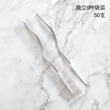 شموع سوايرل فضي (6 شمعات) 17 سم