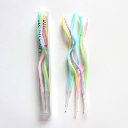 شموع سوايرل باستيل (6 شمعات) 17 سم