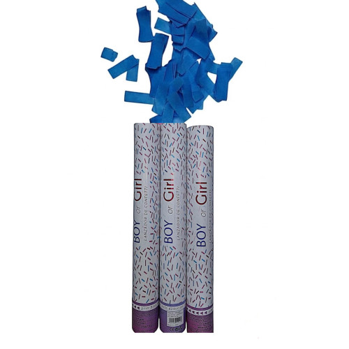Baby Gender Reveal Confetti Cannon Blue 40 cm Baby Gender Reveal Confetti Cannon Blue 40 cm