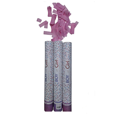 Baby Gender Reveal Confetti Cannon pink 40 cm Baby Gender Reveal Confetti Cannon pink 40 cm