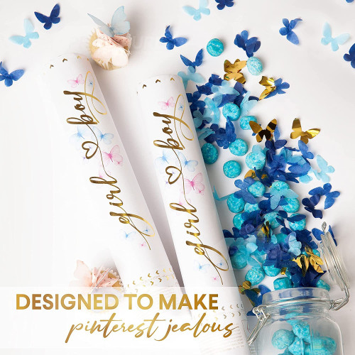 Confetti Cannon Blue Butterfly paper Party Poppers 40 cm Confetti Cannon Blue Butterfly paper Party Poppers 40 cm
