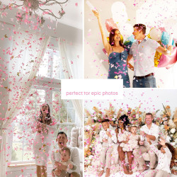 Confetti Cannon Pink Butterfly paper Party Poppers 40 cm