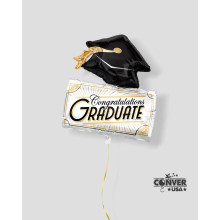 28 inch PR Gold GRADUADO SHAPE Foil Balloons