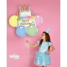 Birthday CAKE MACAROON Balloon BOUQUET