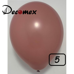 5 inch latex balloon PASTEL ROSEWOOD (100 Pcs)