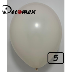 5 inch latex balloon PASTEL DUST WHITE (100 Pcs)