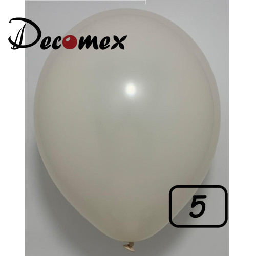 5 inch latex balloon PASTEL DUST WHITE (100 Pcs)