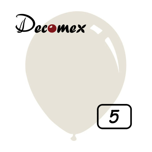5 inch latex balloon PASTEL DUST WHITE (100 Pcs)