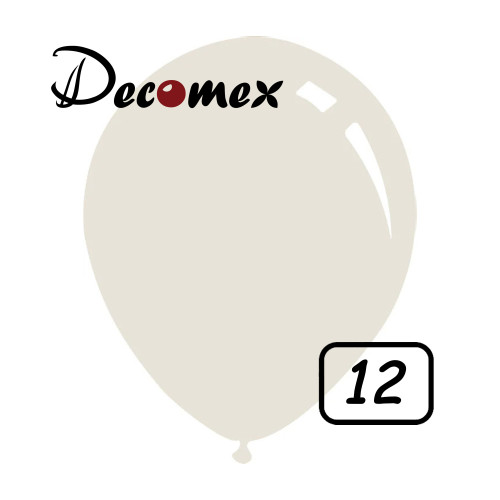 12 inch latex balloon PASTEL DUST WHITE (100 Pcs)