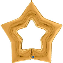 48 inch Linky Star Gold Foil Balloons