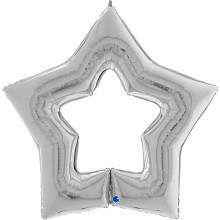 48 inch Linky Star Silver Foil Balloons