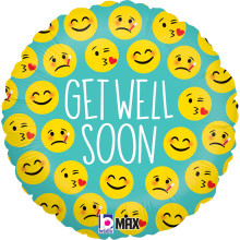 18 inch Emoji Get Well balloon 18 inch Emoji Get Well balloon