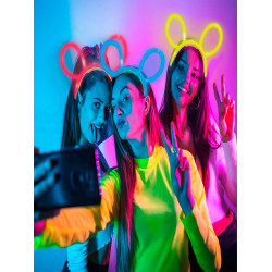 Neon Glow Hair Pin Red color