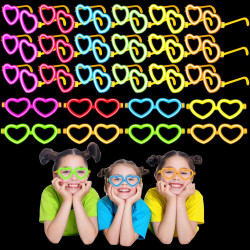 Glow stick heart Neon eyeglasses - Pink color