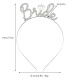 silver headband Bride with Crystal