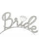 silver headband Bride with Crystal