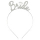 silver headband Bride with Crystal