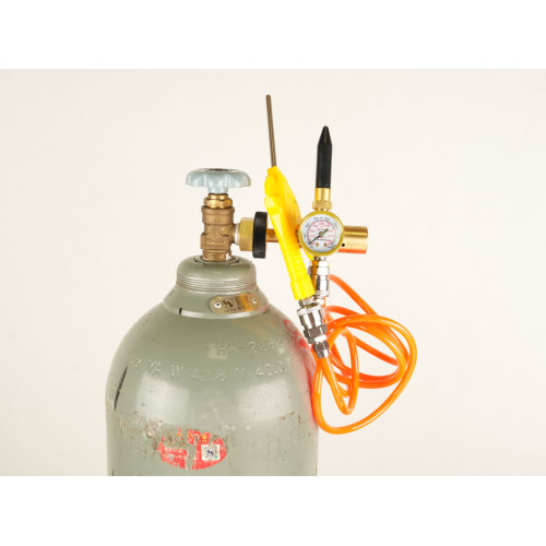 Helium Tank Regulator - Hand-Tight Connector & Gauge and 2M hose - Balloon Inflation (3 month Warranty) 