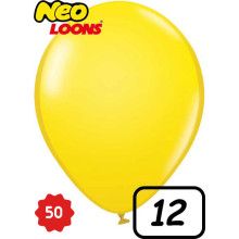 12 inch latex balloon Standard Yellow 50 count