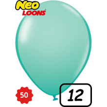 12 inch latex balloon Standard AQUA BLUE 50 count