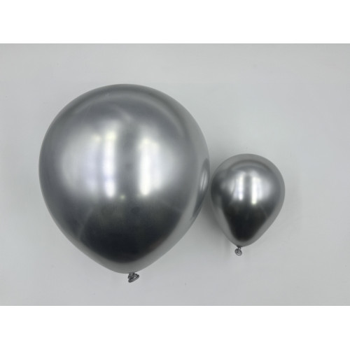 5 inch balloons chrome Silver 50 pcs