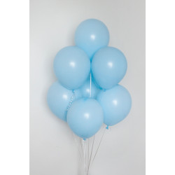 5 inch Latex Balloon PASTEL Matt Blue 100 count