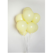 12 inch Latex Balloon PASTEL Matt Yellow 100 count