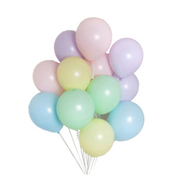 5 inch Latex Balloon PASTEL Matt Assorted 100 count