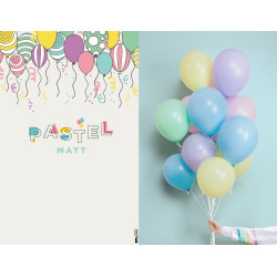 5 inch Latex Balloon PASTEL Matt Assorted 100 count
