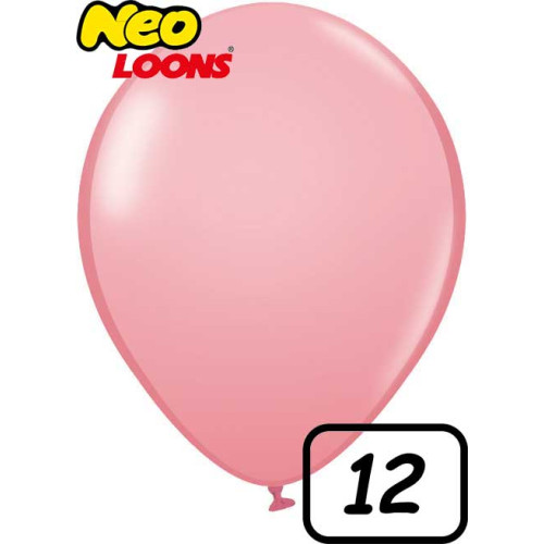 12 inch Latex Balloon Standard Pink 100 count 12 inch Latex Balloon Standard Pink 100 count